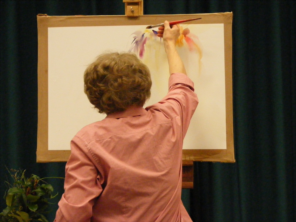 Christine Adams watercolour demonstration